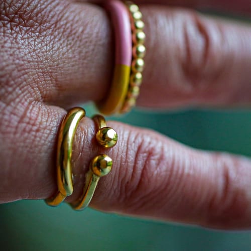 Customer photo review of Mila - Adjustable Smiley Face Ring