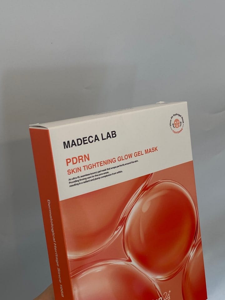 Customer photo review of Madeca Lab PDRN Skin Tightening Glow Gel Mask 5ea