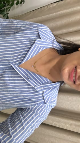 Customer photo review of Vintage Vibe Gold Necklace