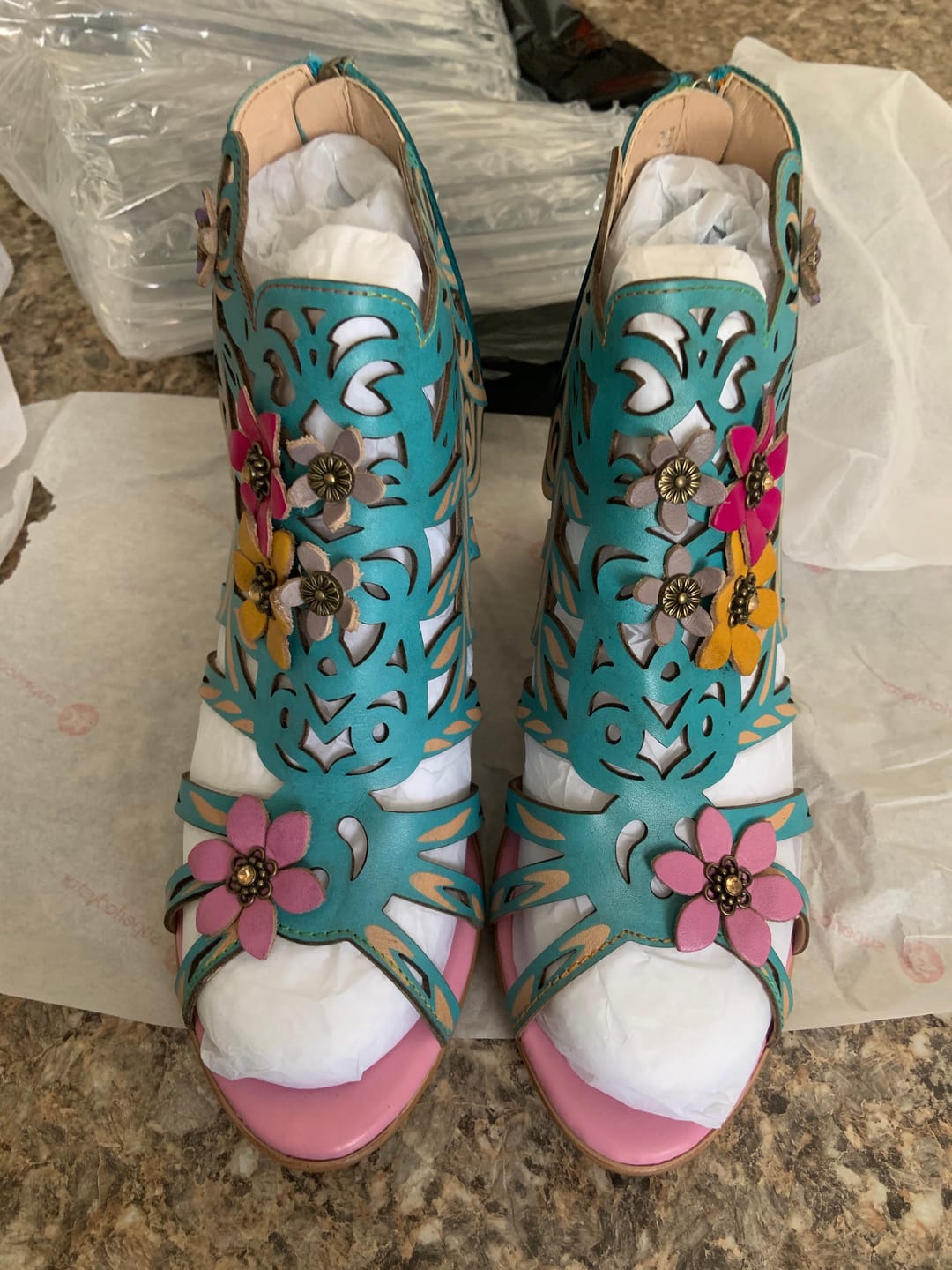 Customer photo review of Blooming Vine Romantic Cutout Sandals