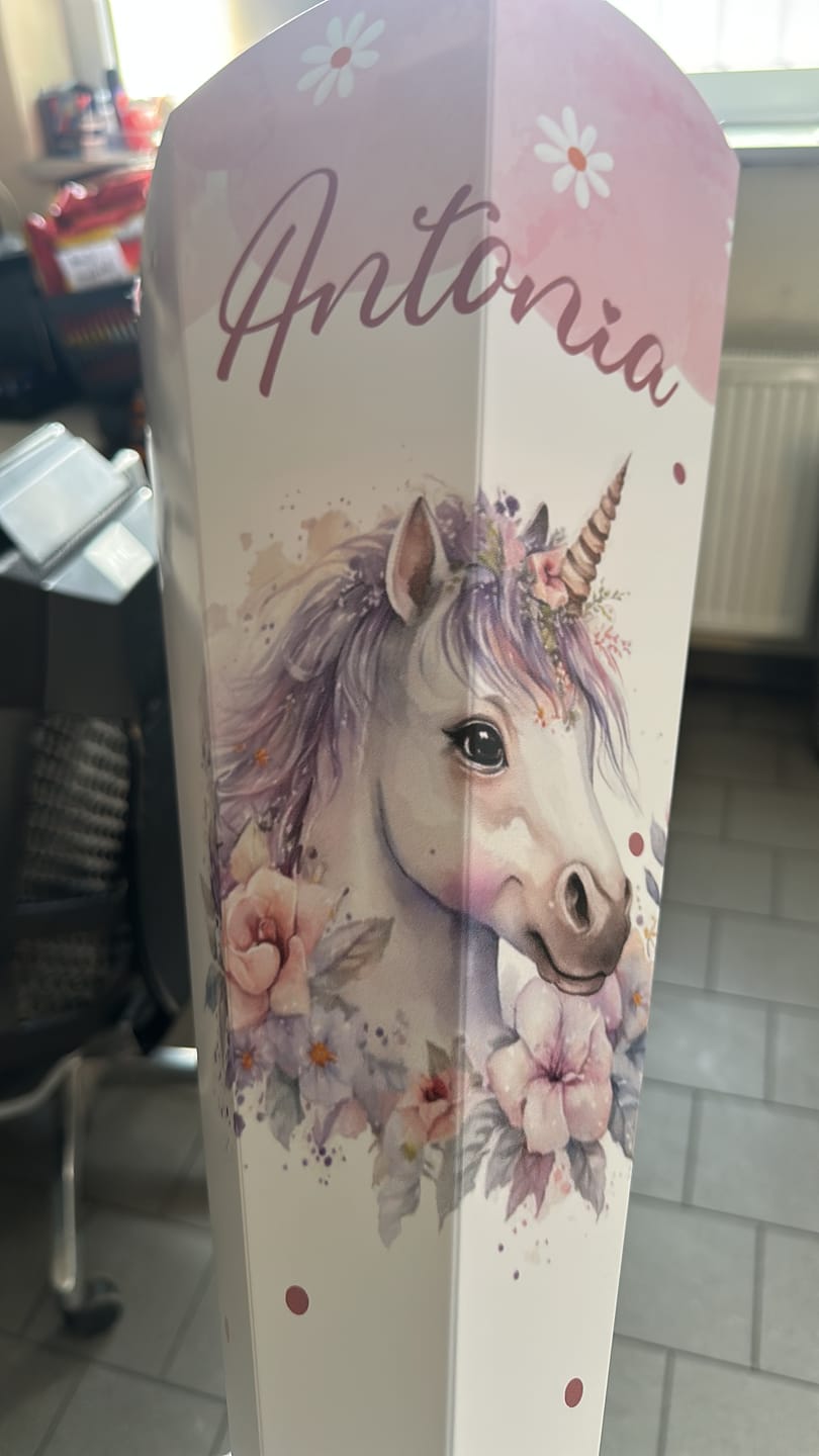 Customer photo review of Personalisierte Schultüte mit Namen - Einhorn