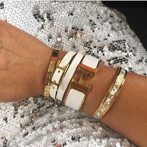 Customer photo review of H BRACELET 18MM GOLD