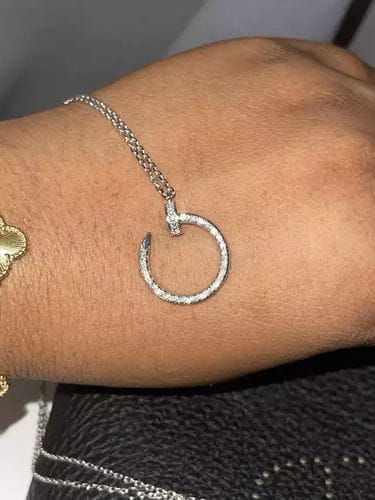 Customer photo review of JUSTE NECKLACE SILVER DIAMONDS