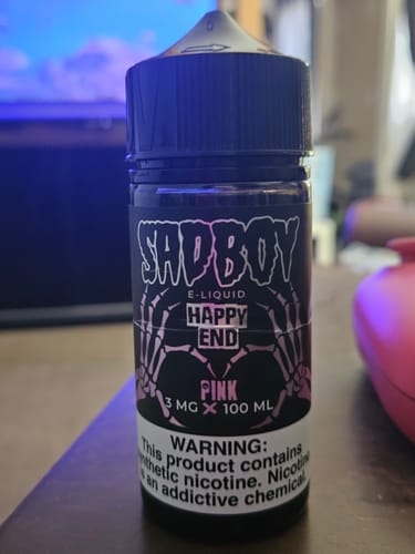Customer photo review of Sadboy Happy End Pink 100ml Vape Juice