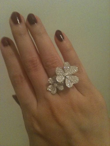 Customer photo review of FRIVOLE DIAMOND BETWEEN RING