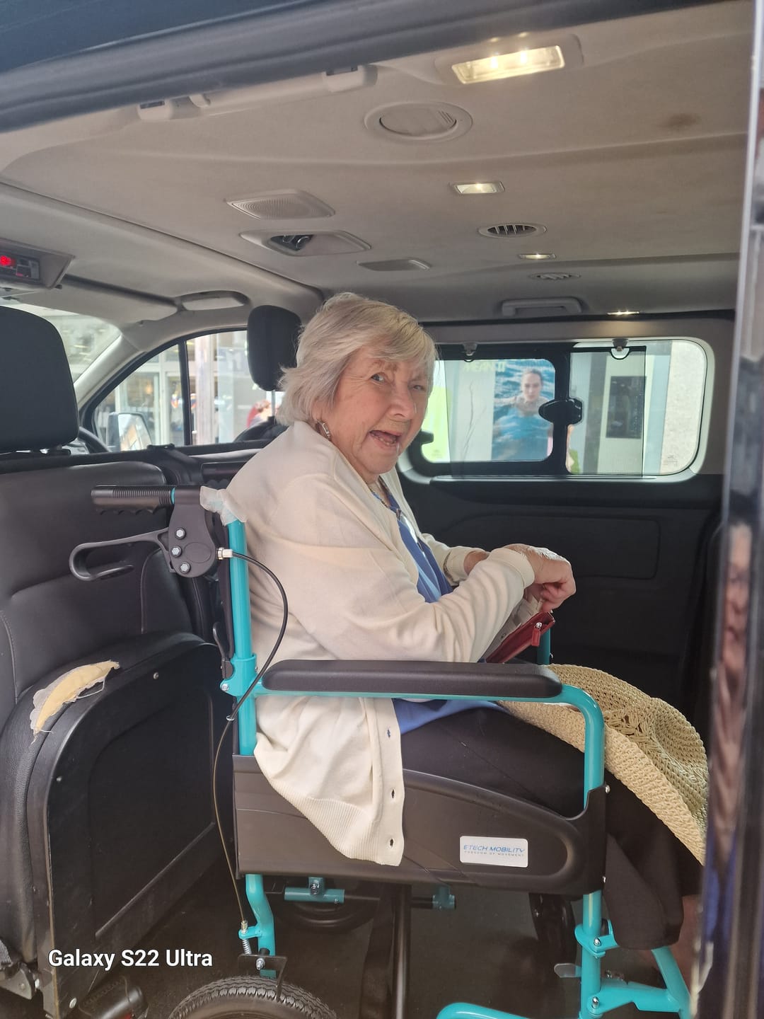 Customer photo review of EtechMobility Stride Transit Wheelchair – Ultra Lightweight & Foldable (13kg)