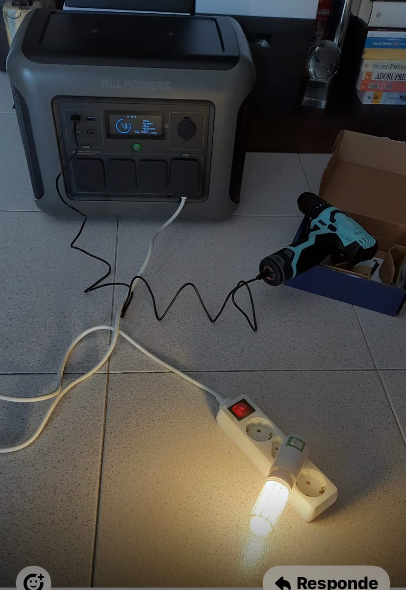 Customer photo review of ALLPOWERS R1500 Estación de Energía Portátil 1800W 1152Wh LiFeP04 Batería