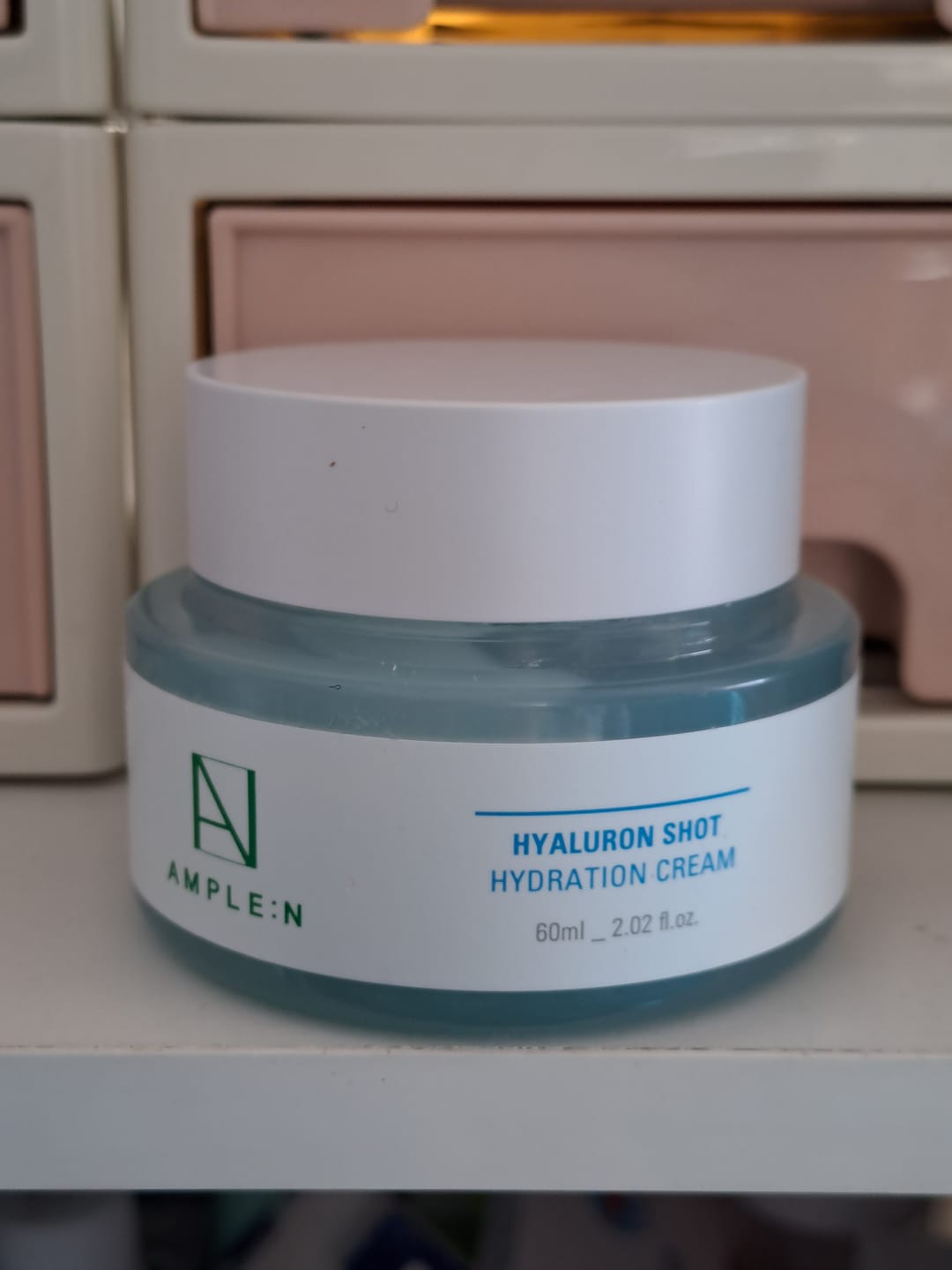 Customer photo review of Crema Facial Hidratante Antiedad AMPLEN Ácido Hialurónico 60ml