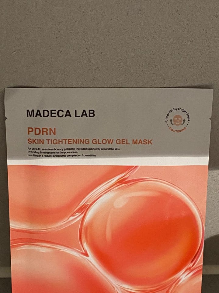 Customer photo review of Madeca Lab PDRN Skin Tightening Glow Gel Mask 1ea