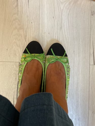Customer photo review of CC Ballet Flat Green Fabric 238777
