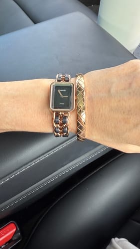 Customer photo review of CRUSH BRACELET PINK GOLD QUILTED