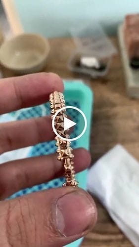Customer photo review of CLASH PINK GOLD BRACELET