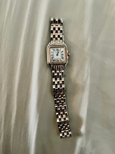 Customer photo review of PANTHERE DE CARTIE 22MM QUARTZ ROSE GOLD STEEL WHITE DIAL