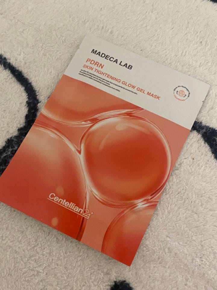 Customer photo review of Madeca Lab PDRN Skin Tightening Glow Gel Mask 1ea