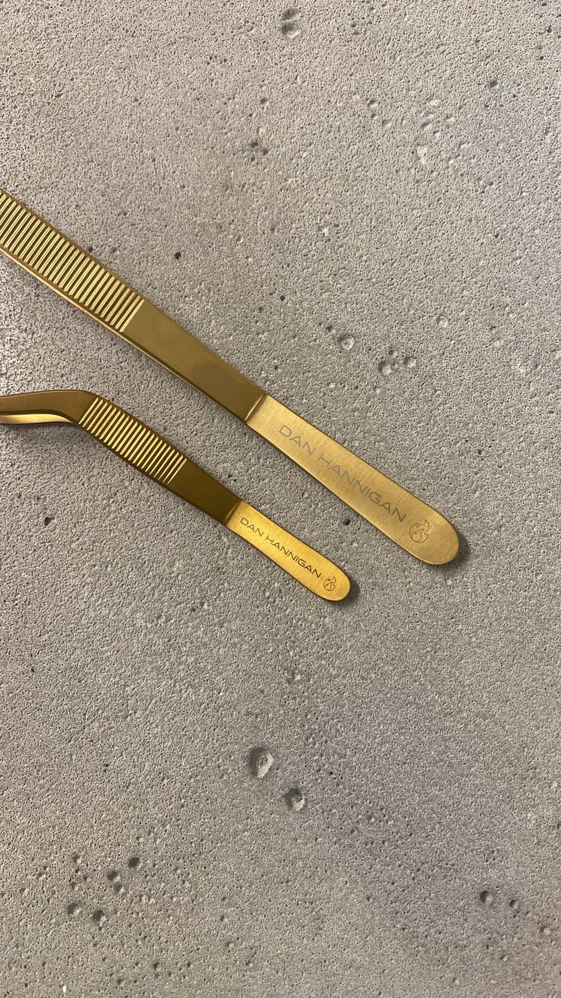 Customer photo review of Chef's Tweezers Duo Medium + Large