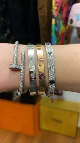 Customer photo review of LOVE BRACELET 6.1MM DIAMOND-PAVED CERAMIC