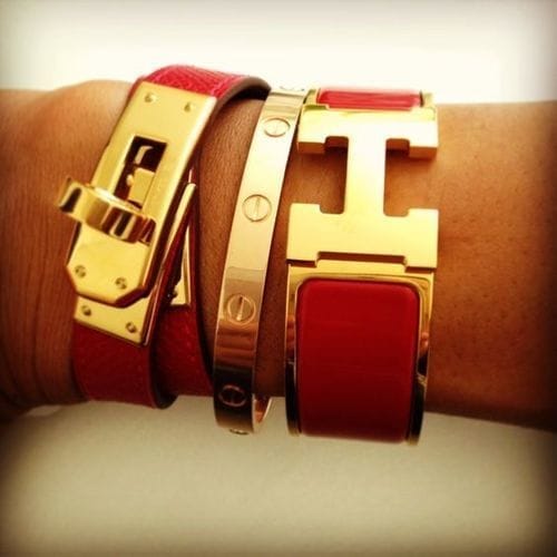 Customer photo review of H BRACELET 18MM GOLD