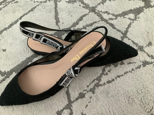Customer photo review of CD 25 J'Adior Slingback Flat Mesh Fabric 237966