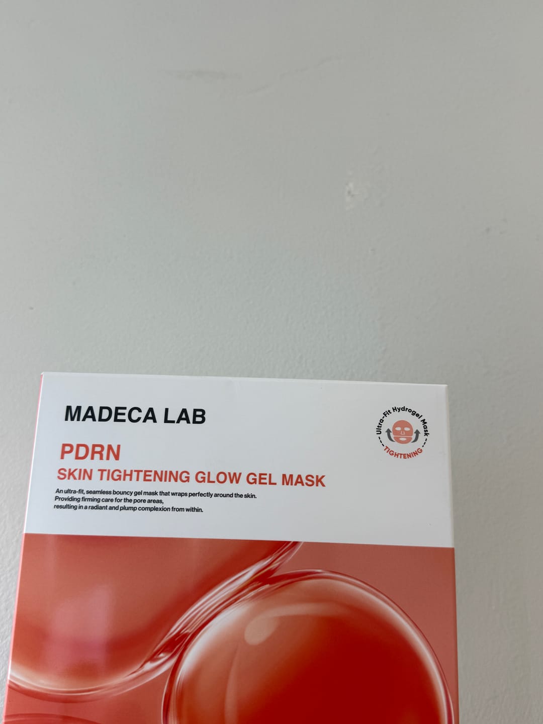 Customer photo review of Madeca Lab PDRN Skin Tightening Glow Gel Mask 5ea