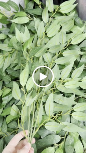 Customer video review of Bulk 6 Pcs Artificial Italian Ruscus Greenery Stem Hanging Greenery Spray for Wedding Wholesale