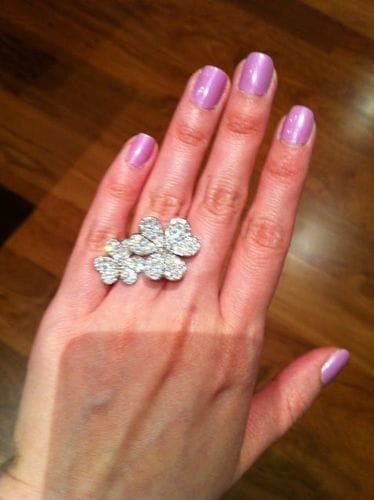 Customer photo review of FRIVOLE DIAMOND BETWEEN RING