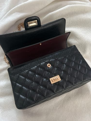 Customer photo review of CC Classic 2.55 Flap Bag 24cm Black Aged Lambskin