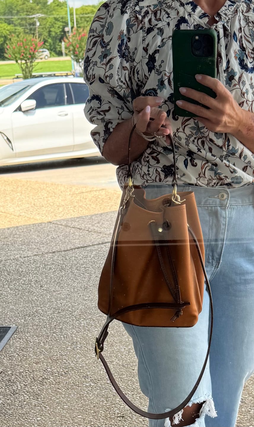 Customer photo review of Bucket Bag - Soft Leather