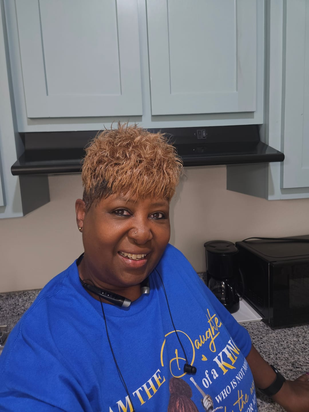 Customer photo review of Personalized God Woman Warrior, I Am The Daughter Of The King, Do Not Fear Because I Am His T-Shirt