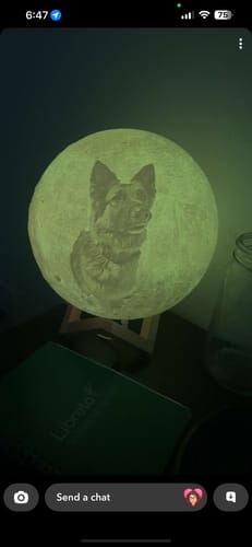 Customer photo review of The Original 16 Colors Moon Lamp