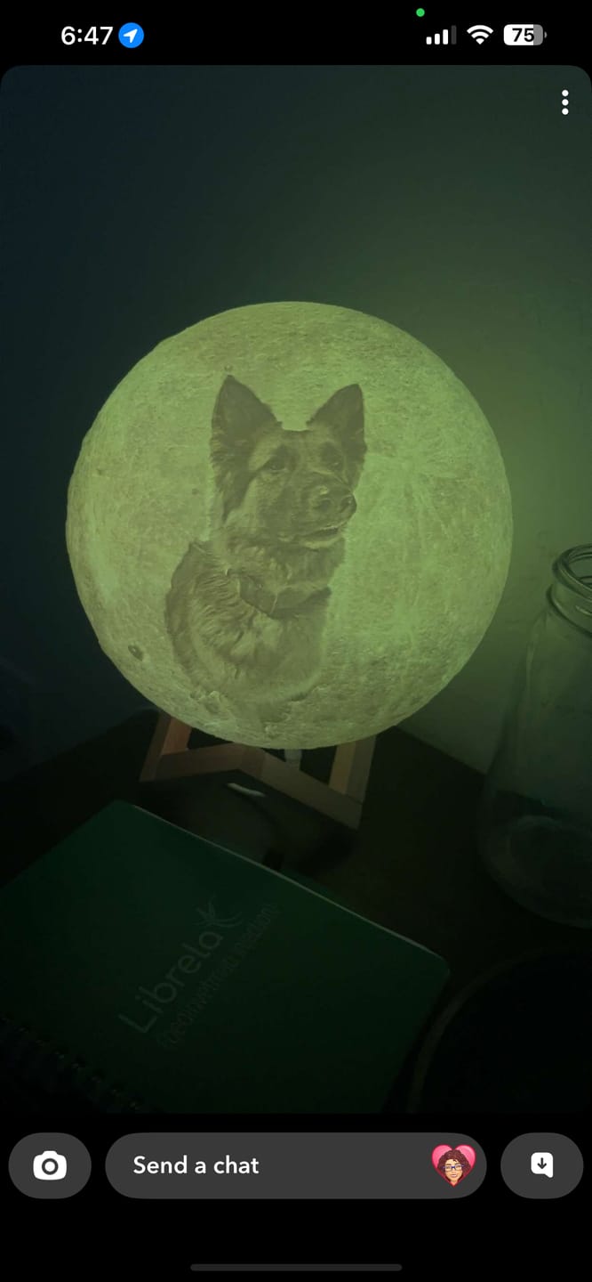 Customer photo review of The Original 16 Colors Moon Lamp