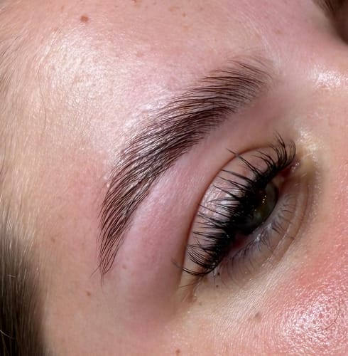 Customer photo review of (NEW) Cysteamine Brow & Lash Lamination Kit - 1,2 & 3 Steps - 3 x 15ml Tubes