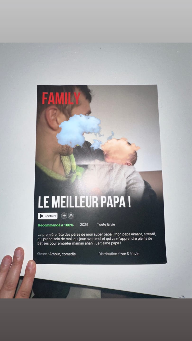 Customer photo review of Notre Propre Film (Ed. Papa) - Affiche personnalisée
