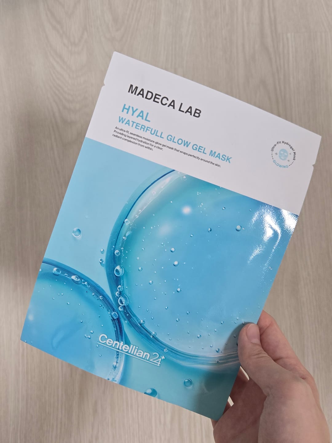 Customer photo review of Madeca Lab Hyal Waterfull Glow Gel Mask 5ea