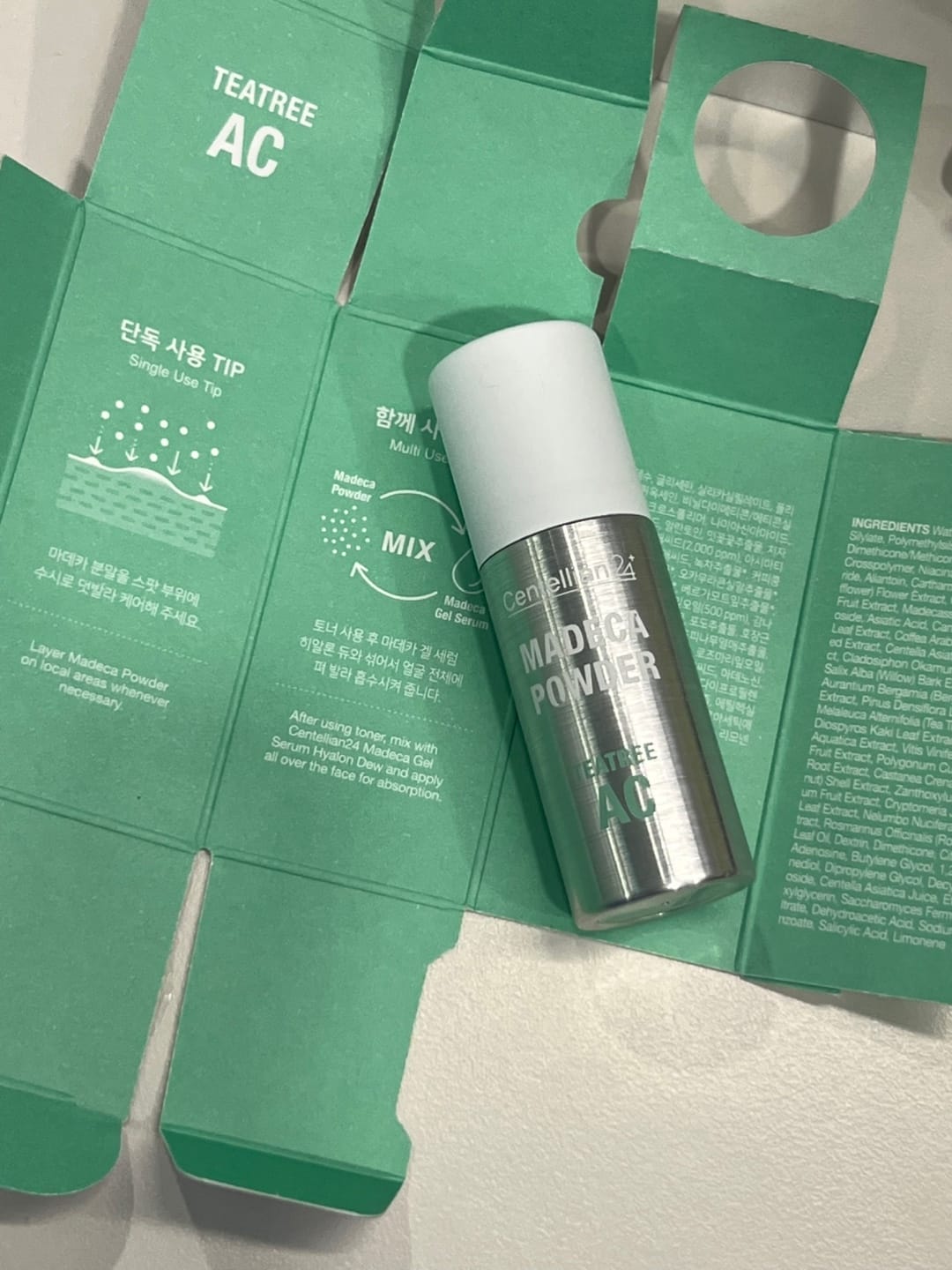 Customer photo review of Madeca Powder Tea Tree AC 6g