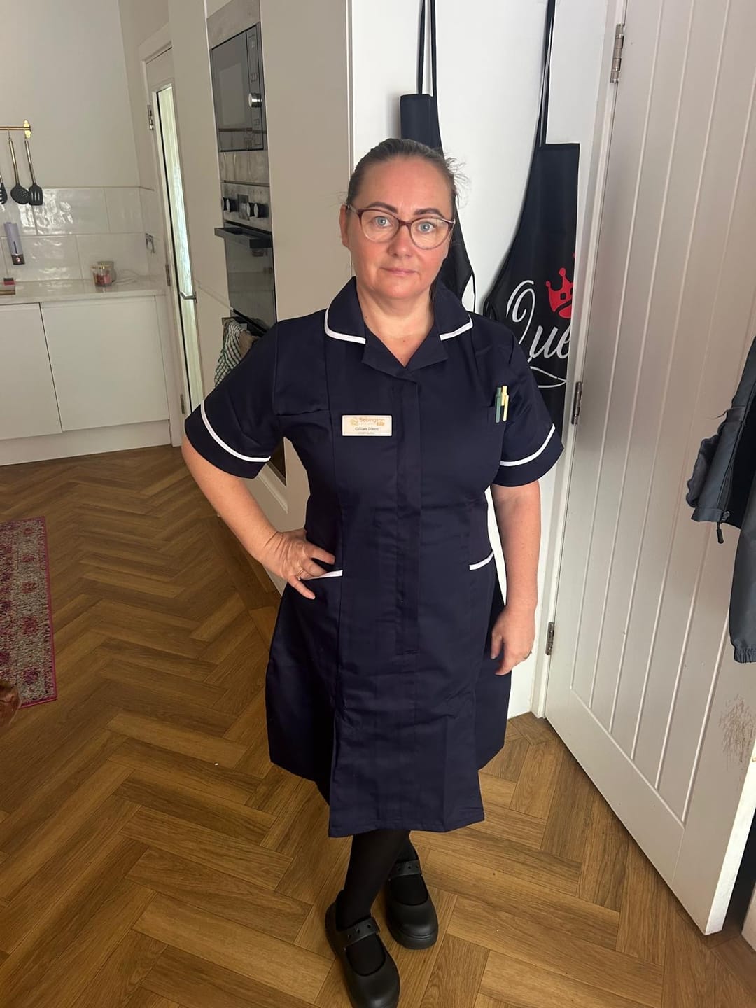 Customer photo review of Navy Nurse Dress NCLD