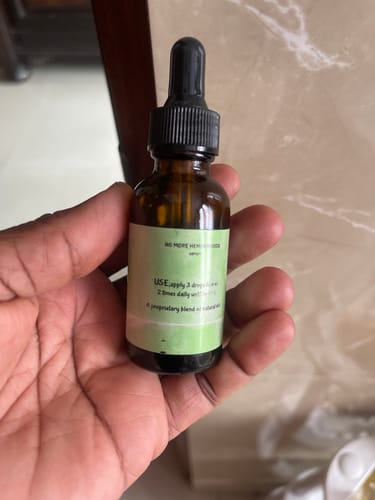 Customer photo review of NO MORE HEMORRHOIDS SERUM