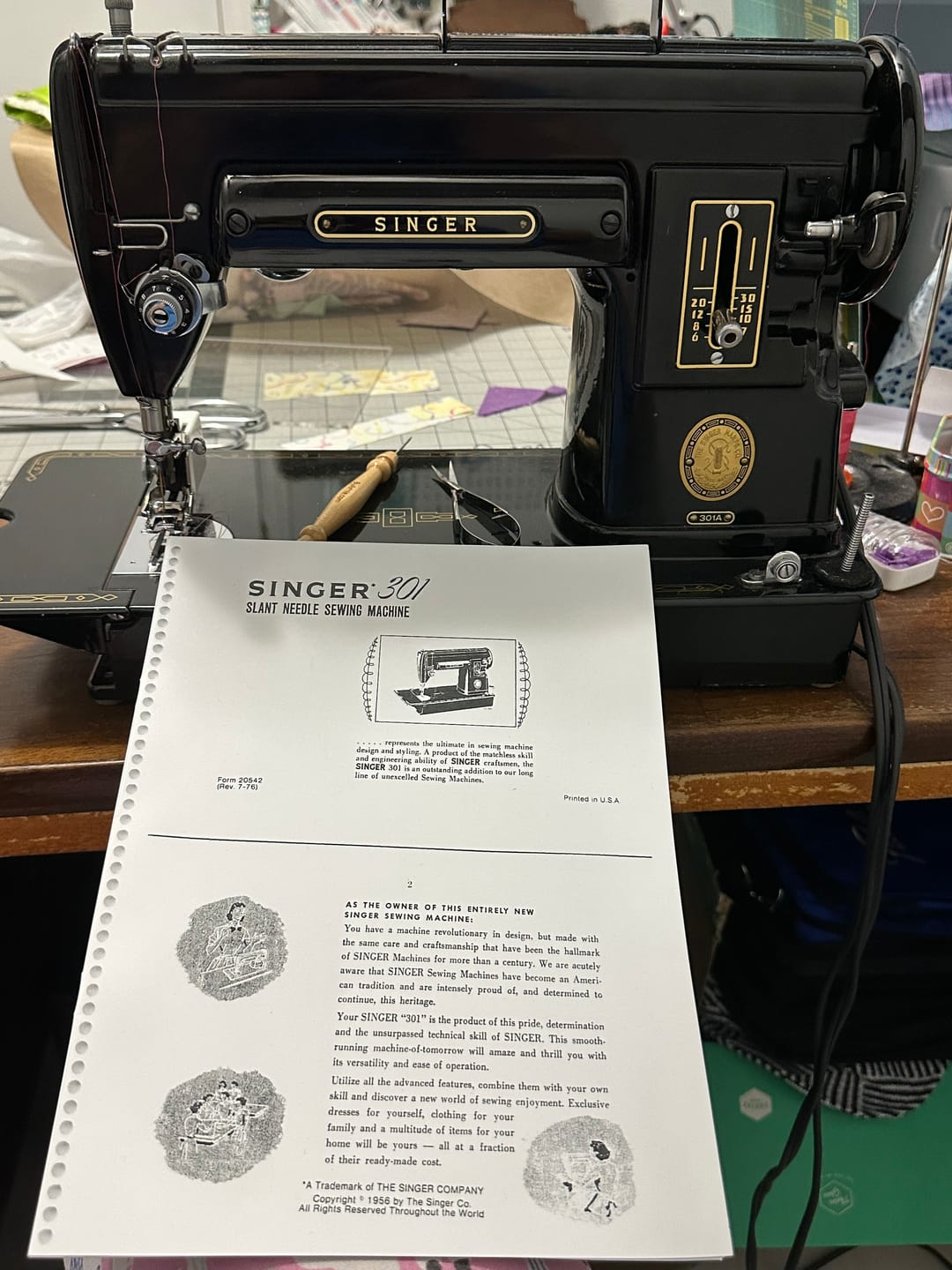 Customer photo review of Instruction Manual, Singer 301A
