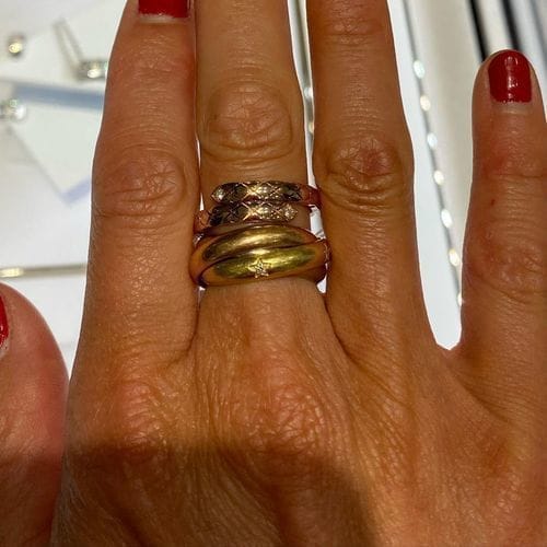 Customer photo review of CRUSH TOI ET MOI RING PINK GOLD