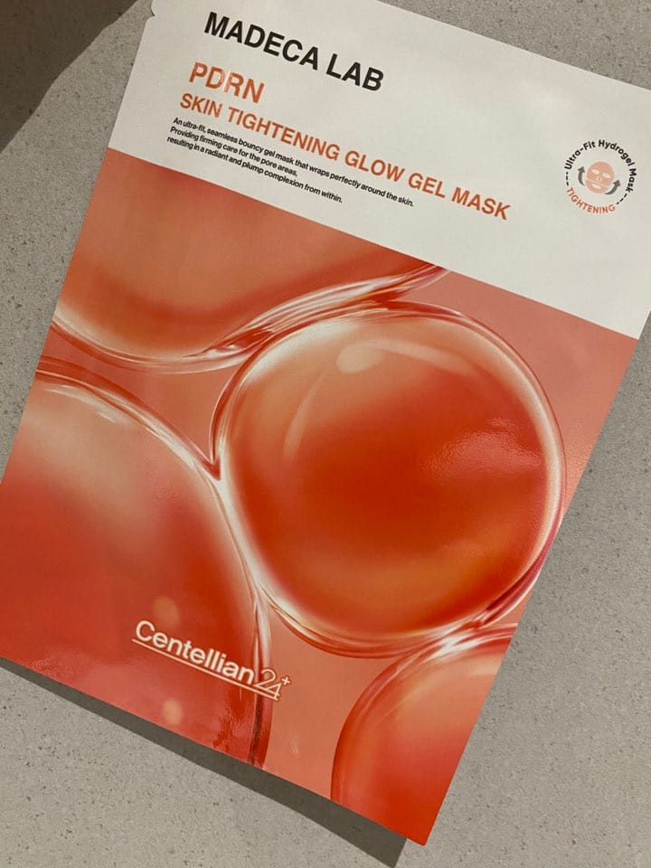 Customer photo review of Madeca Lab PDRN Skin Tightening Glow Gel Mask 1ea