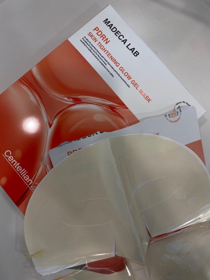 Customer photo review of Madeca Lab PDRN Skin Tightening Glow Gel Mask 1ea