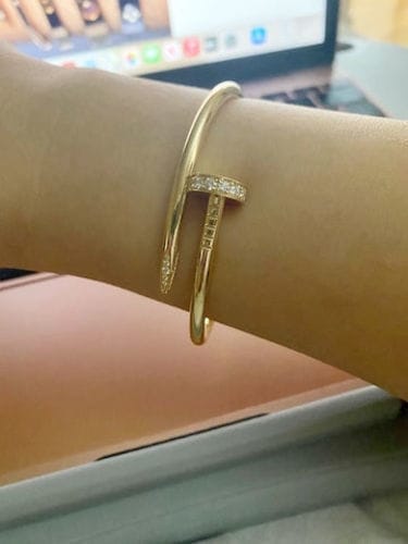 Customer photo review of JUSTE BRACELET 3.5MM ALL DIAMONDS