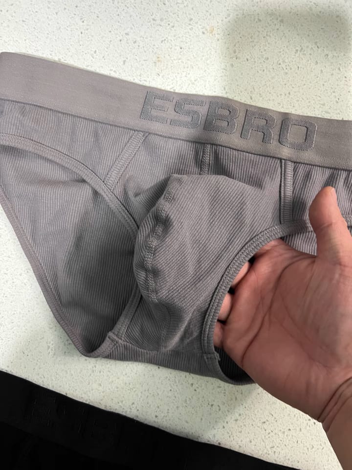 Customer photo review of 2 Pack Men's Ribbed Butt-Lifting U-Pouch Sexy Thong