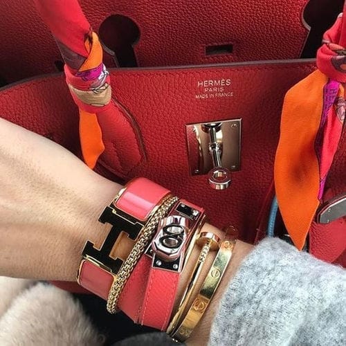Customer photo review of H BRACELET 18MM GOLD