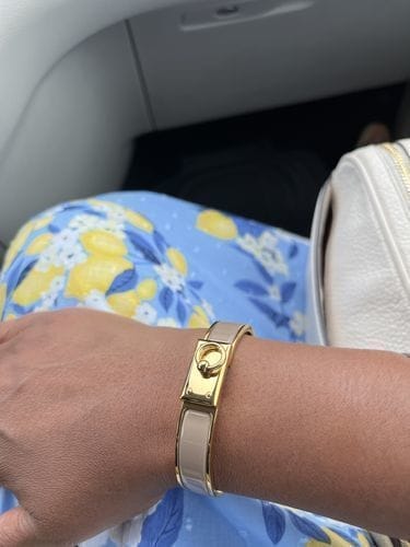 Customer photo review of H RING LOCK BRACELET 12MM BLUE GREEN