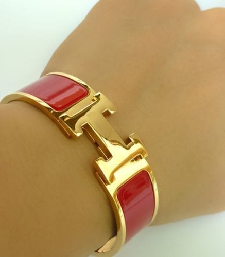 Customer photo review of H BRACELET 18MM PINK GOLD