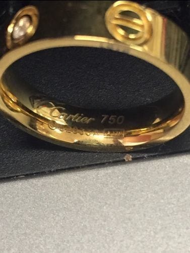 Customer photo review of LOVE RING 5.5MM 3 DIAMONDS GOLD