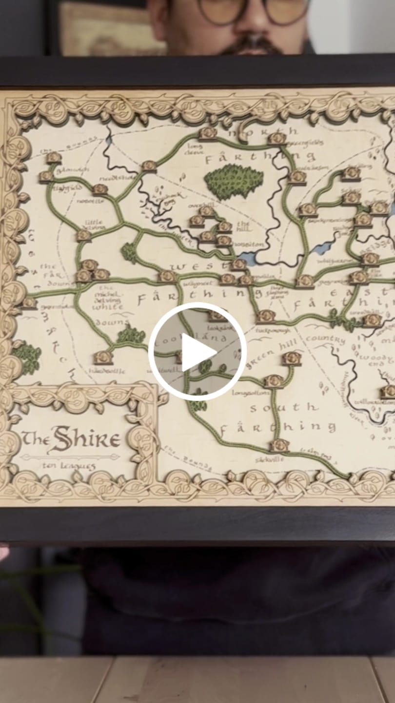 Customer video review of THE SHIRE™ 3D WOOD MAP