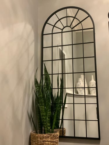 Customer photo review of Metal 6ft Window Arched Full Length Mirror