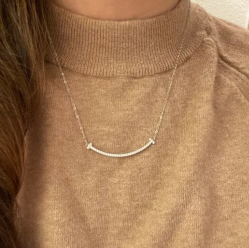 Customer photo review of BIG SMILE PEDANT DIAMOND NECKLACE