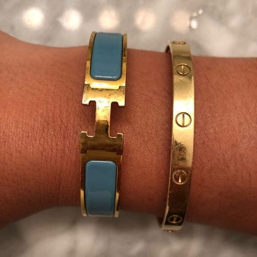 Customer photo review of H BRACELET BLUE RAINBOW CERAMIC